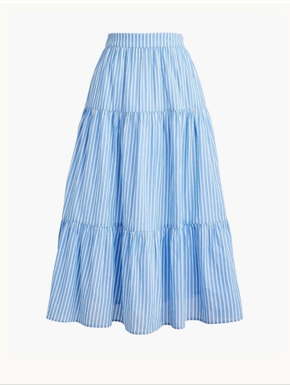 J. Crew Factory Tiered Cotto XS Midi Skirt Size  NWT